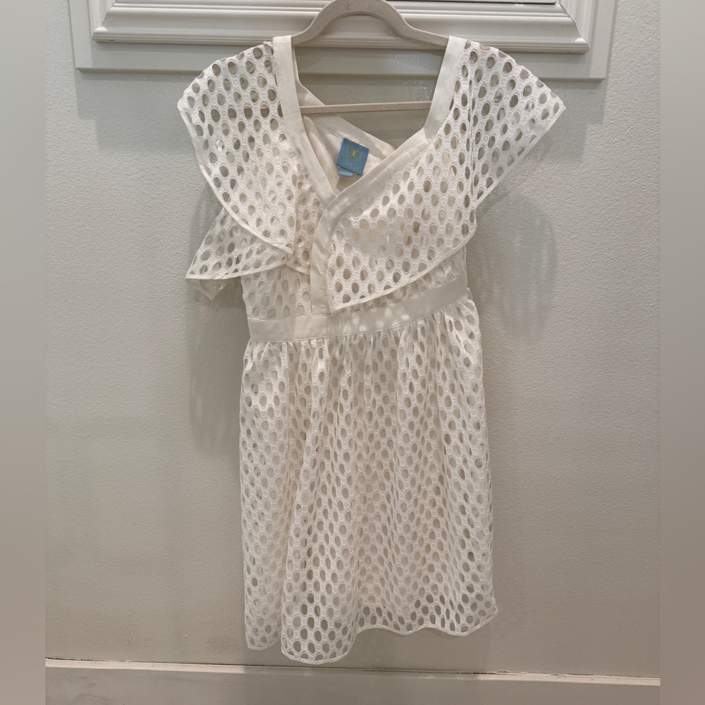 CeCe Ivory Eyelet Blouse